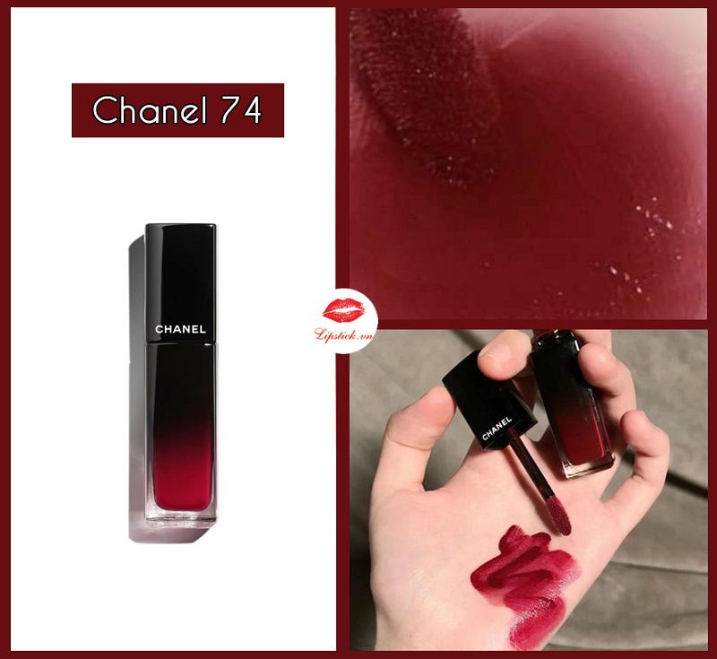 Son Kem Chanel 74 Màu Đỏ Đất Mê Đắm Nhất Dòng Rouge Allure Laque